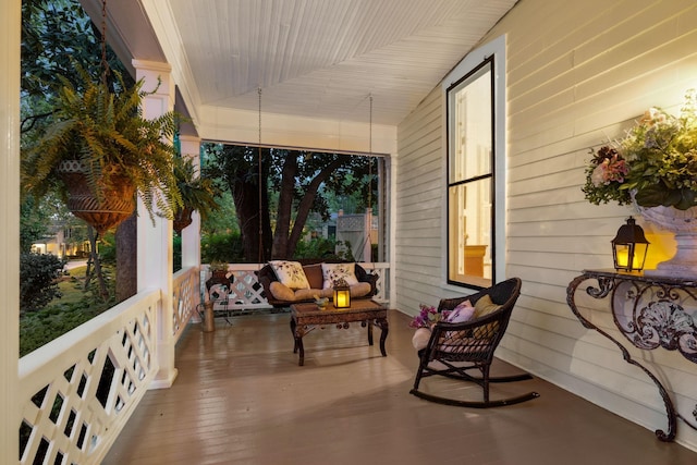 balcony with covered porch