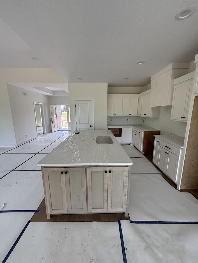 0 Short Mountain Rd, Woodbury, TN 37190 - kitchen featuring white cabinets and a large island