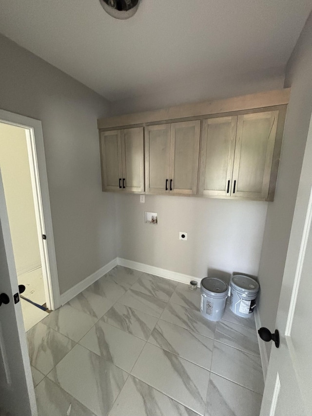 0 Short Mountain Rd, Woodbury, TN 37190 - washroom featuring marble finish floor, baseboards, cabinet space, washer hookup, and hookup for an electric dryer