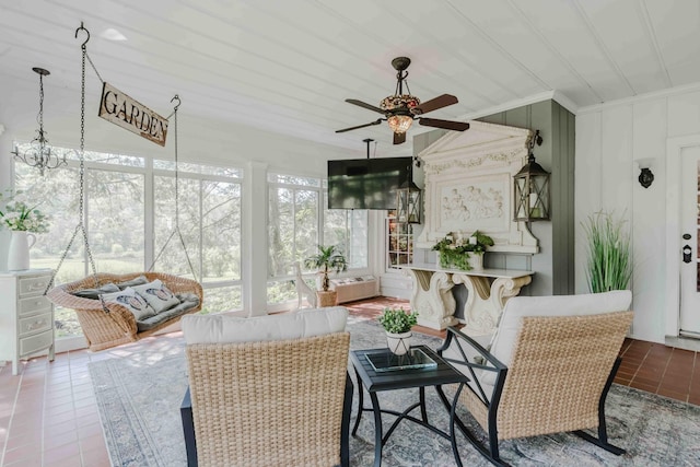 view of sunroom