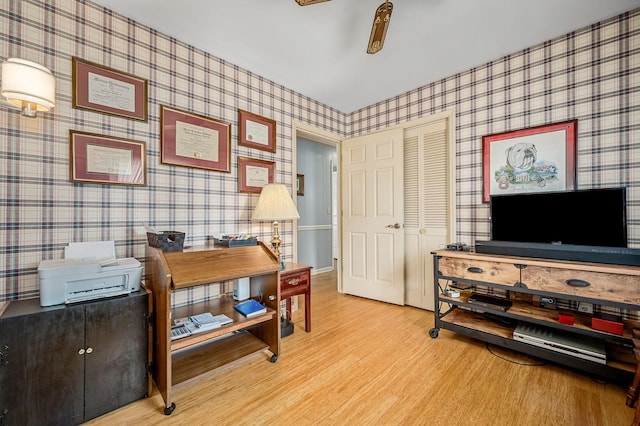 533 Mckaig Rd, Murfreesboro, TN 37127 - office space featuring wood finished floors and wallpapered walls
