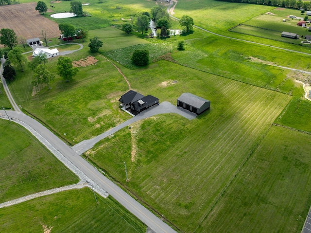 bird's eye view featuring a rural view