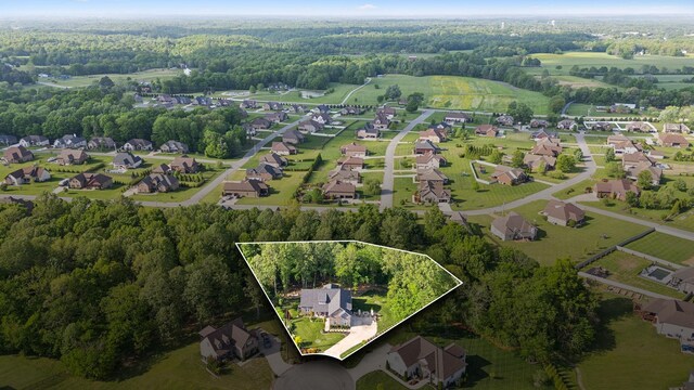 birds eye view of property featuring a residential view