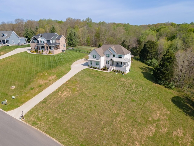 aerial view with a view of trees
