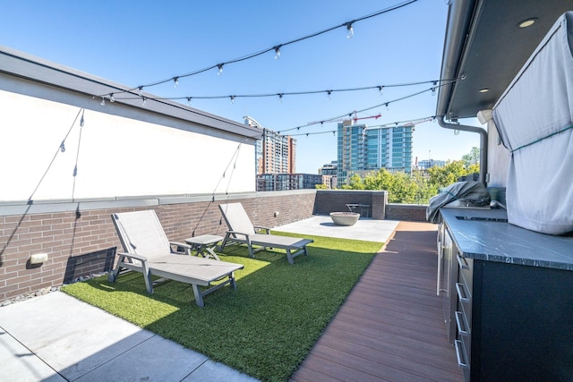 1106 Sigler St, Nashville, TN 37203 - view of yard featuring a view of city and a patio