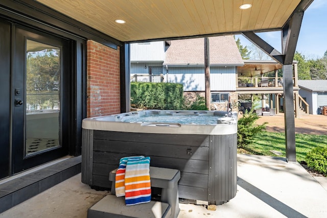 2025 Sanford Dr, Mount Juliet, TN 37122 - view of patio with a hot tub