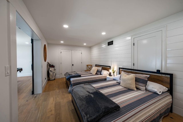 2025 Sanford Dr, Mount Juliet, TN 37122 - bedroom featuring recessed lighting, wood finished floors, and visible vents