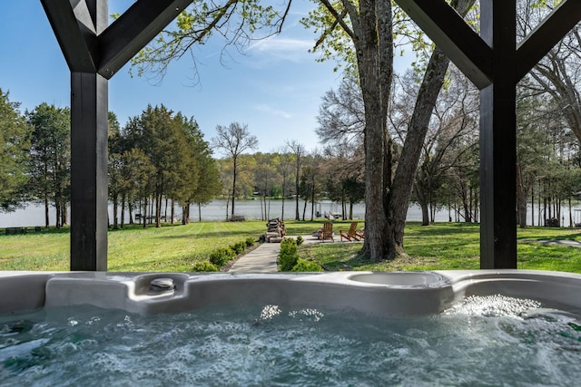 2025 Sanford Dr, Mount Juliet, TN 37122 - exterior space with a water view and a yard