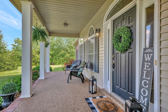 view of patio / terrace with covered porch