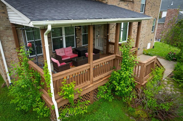 9657 Brass Valley Dr, Brentwood, TN 37027 - deck with an outdoor living space