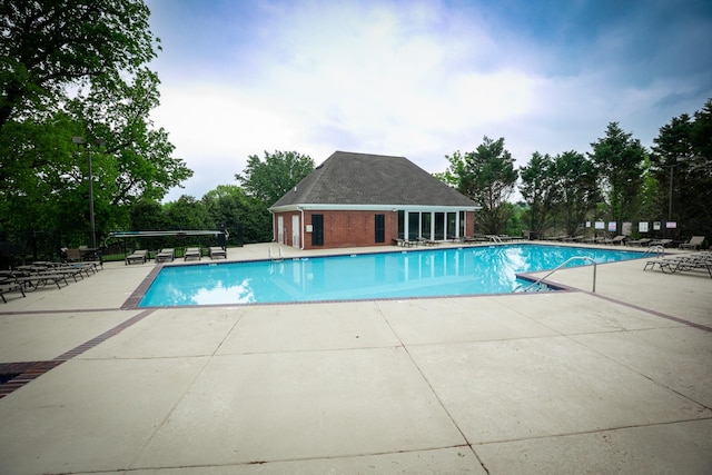 9657 Brass Valley Dr, Brentwood, TN 37027 - pool with a patio area