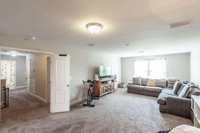 196 Dayflower Dr, Hendersonville, TN 37075 - living room featuring visible vents, baseboards, and carpet floors
