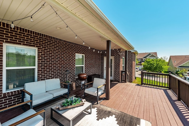 196 Dayflower Dr, Hendersonville, TN 37075 - wooden terrace with outdoor lounge area