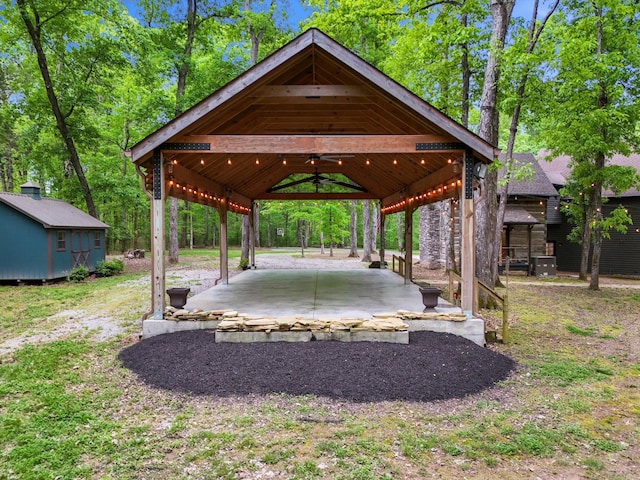 4701 Hessey Rd, Mount Juliet, TN 37122 - view of home's community with a patio, an outdoor structure, and a gazebo