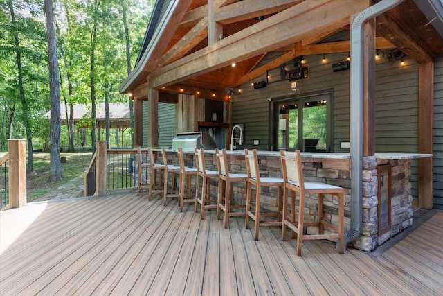 4701 Hessey Rd, Mount Juliet, TN 37122 - wooden deck featuring outdoor dry bar and a sink