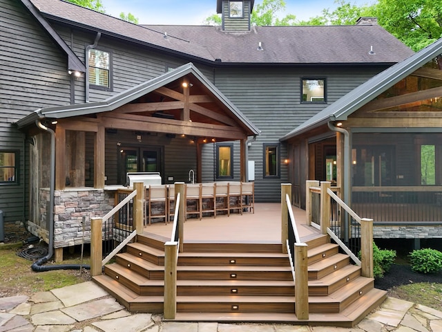 4701 Hessey Rd, Mount Juliet, TN 37122 - wooden deck with a sunroom