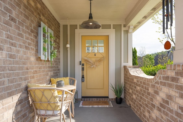 743 Fontwell Ln, Franklin, TN 37064 - property entrance featuring a porch and brick siding