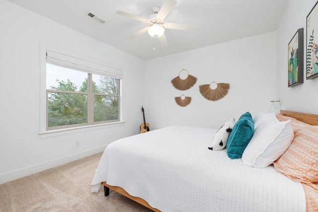 743 Fontwell Ln, Franklin, TN 37064 - carpeted bedroom with baseboards, a ceiling fan, and visible vents