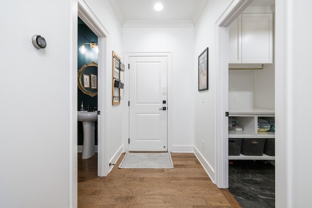 743 Fontwell Ln, Franklin, TN 37064 - interior space with crown molding, baseboards, and light wood-style floors