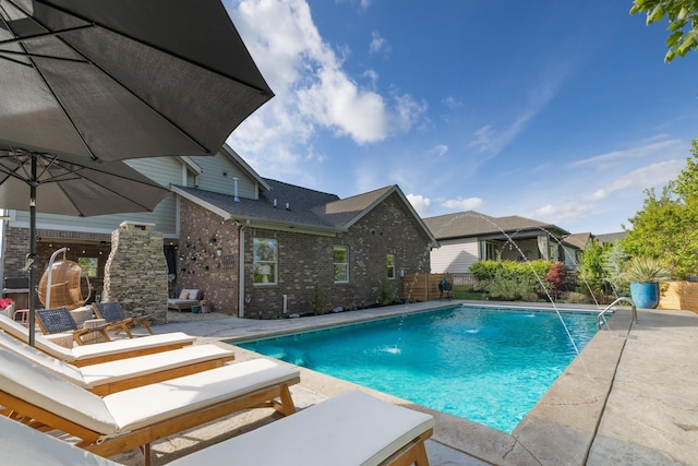 743 Fontwell Ln, Franklin, TN 37064 - view of pool featuring a fenced in pool, fence, and a patio