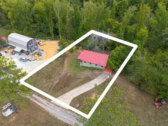 4428 Deer Creek Rd, Linden, TN 37096 - aerial view with a wooded view