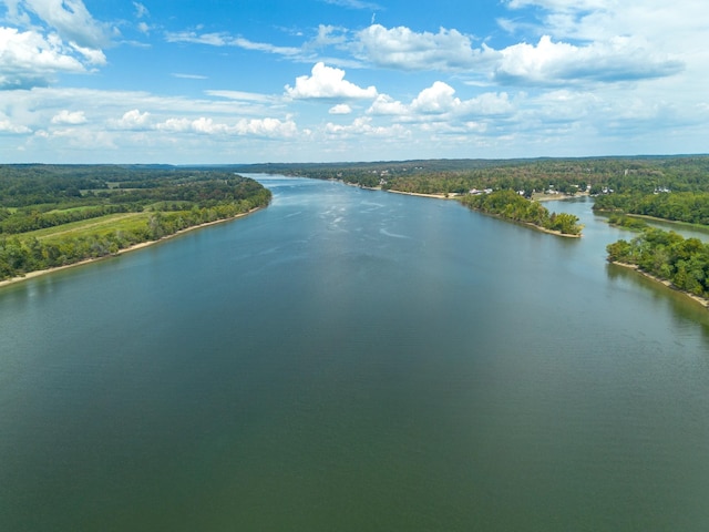 4428 Deer Creek Rd, Linden, TN 37096 - exterior space with a water view and a wooded view