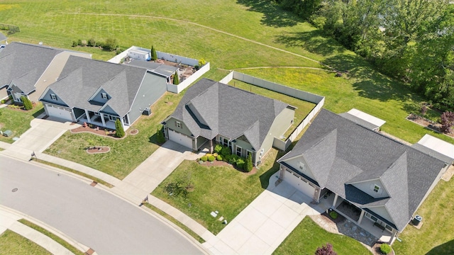 aerial view featuring a residential view