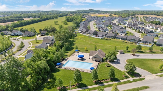 drone / aerial view featuring a residential view