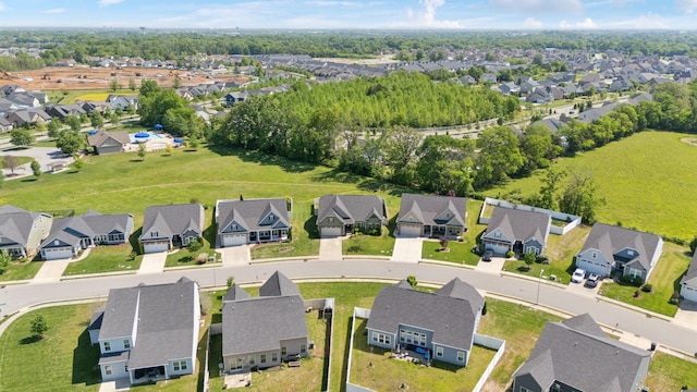 drone / aerial view with a residential view