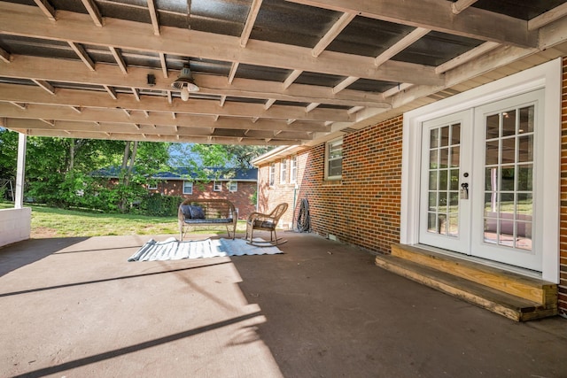 6505 Firestone Ct, Nashville, TN 37209 - view of patio featuring french doors