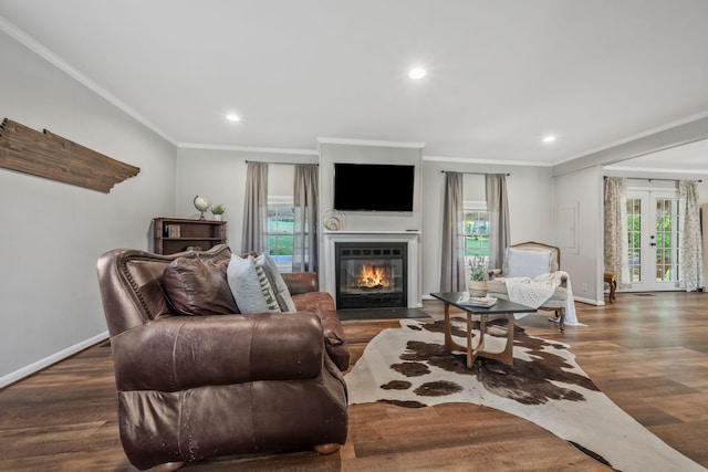 6505 Firestone Ct, Nashville, TN 37209 - living area with ornamental molding, wood finished floors, and a wealth of natural light
