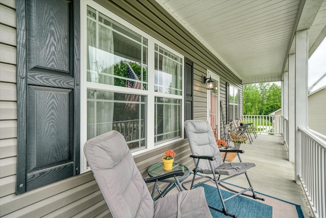 wooden deck with a porch