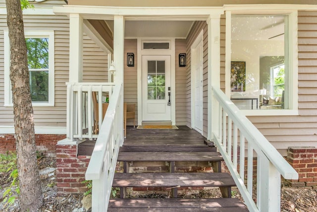 view of doorway to property
