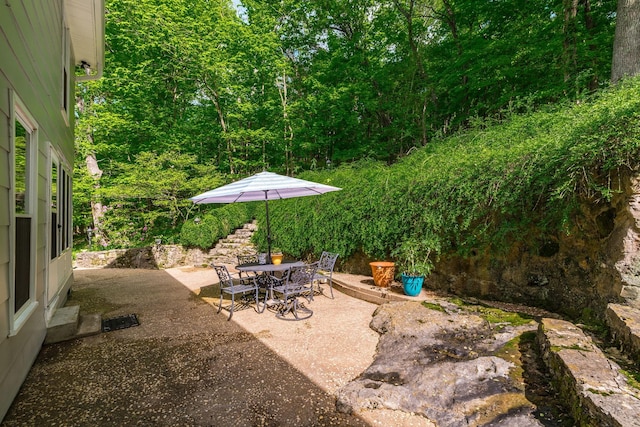 view of patio / terrace with outdoor dining area