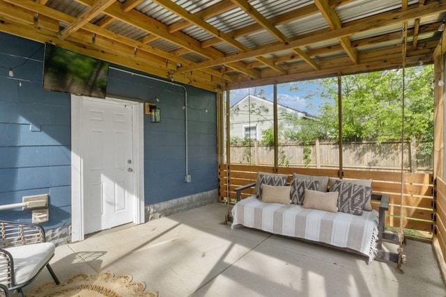 sunroom / solarium with outdoor lounge area
