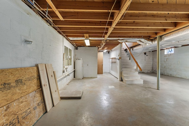 1759 Summertown Hwy, Hohenwald, TN 38462 - below grade area with water heater and stairs