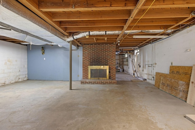 1759 Summertown Hwy, Hohenwald, TN 38462 - unfinished basement featuring a fireplace