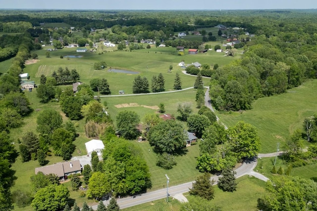 bird's eye view featuring a rural view