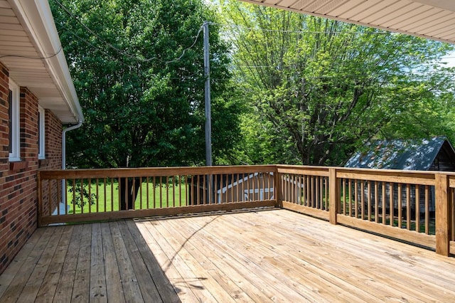view of wooden deck