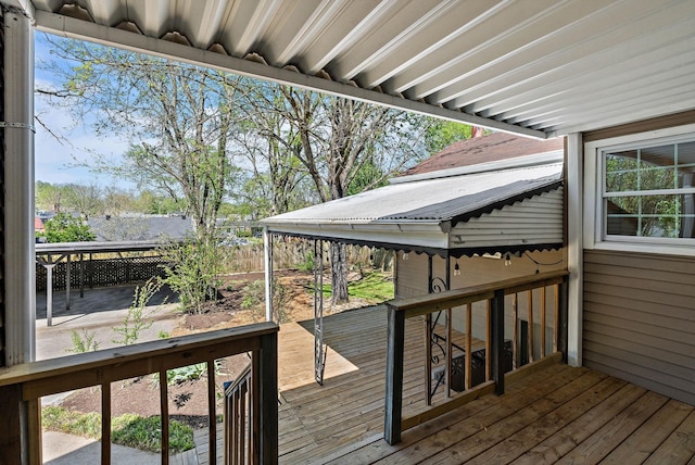 wooden deck with fence