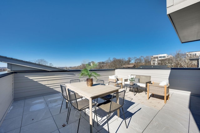 view of patio with an outdoor hangout area