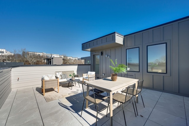 view of patio / terrace with an outdoor hangout area