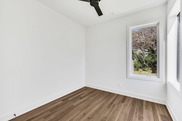 18 Willis St Unit C, Nashville, TN 37207 - spare room with baseboards, ceiling fan, visible vents, and wood finished floors