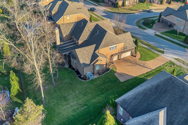 drone / aerial view featuring a residential view