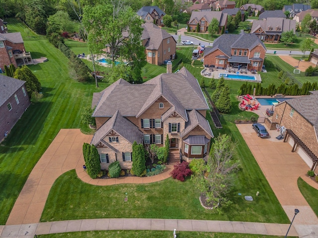 birds eye view of property featuring a residential view