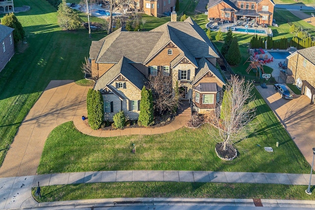 bird's eye view featuring a residential view