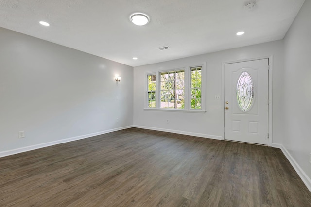 217 Sterry Ct, Antioch, TN 37013 - foyer featuring recessed lighting, baseboards, dark wood finished floors, and visible vents