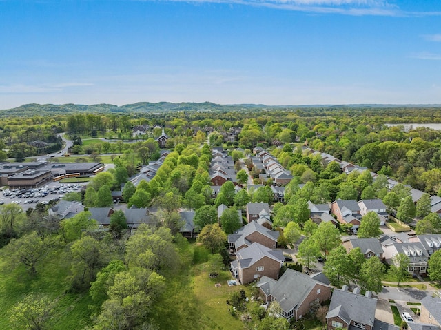 aerial view with a residential view