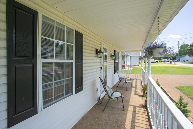 view of patio / terrace with a porch
