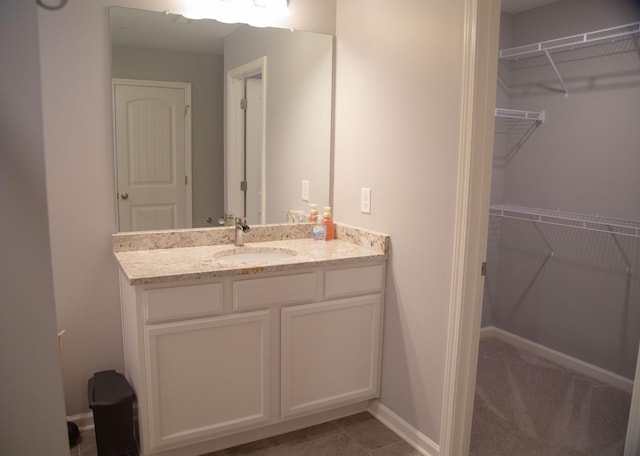 319 Mattie Ln, Spring Hill, TN 37174 - bathroom featuring vanity and a spacious closet